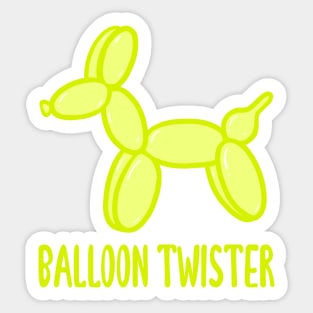 Balloon Twister! (Chartreuse) Sticker